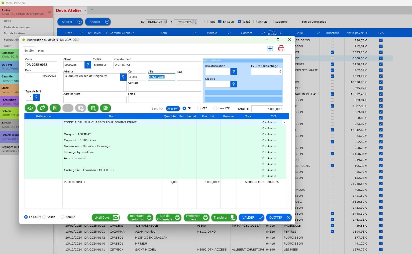 Interface Logiciel MecaGris