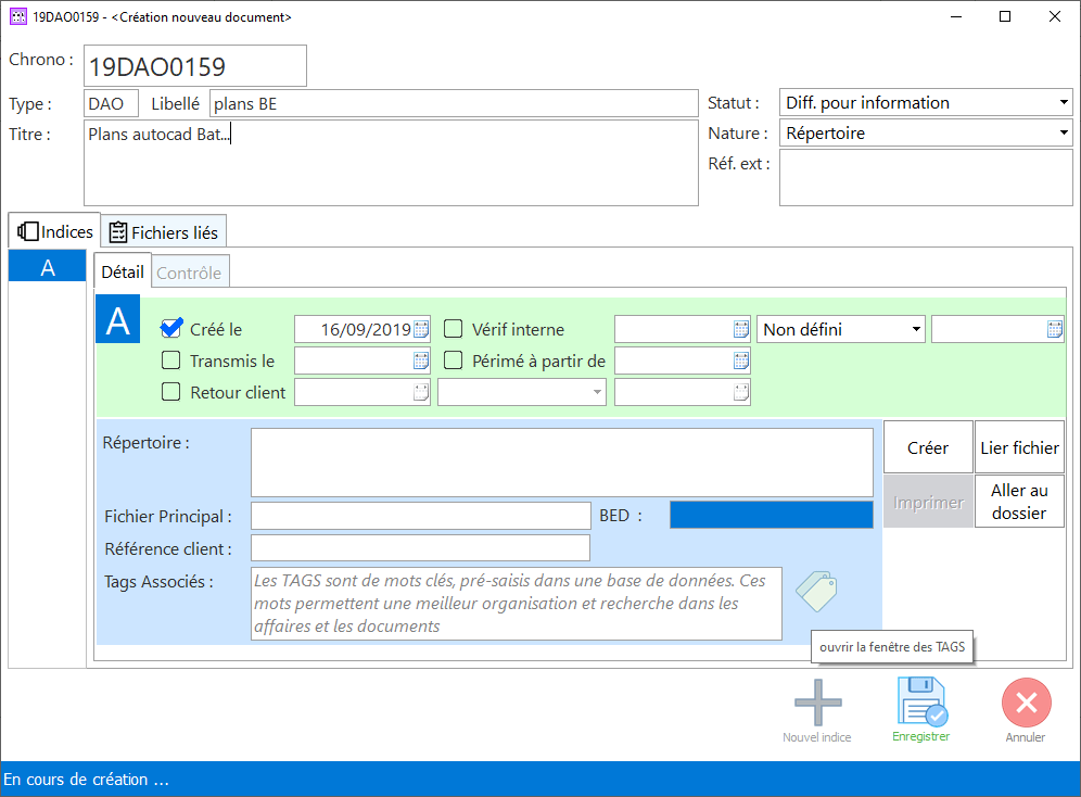 Interface Logiciel DOCAQ