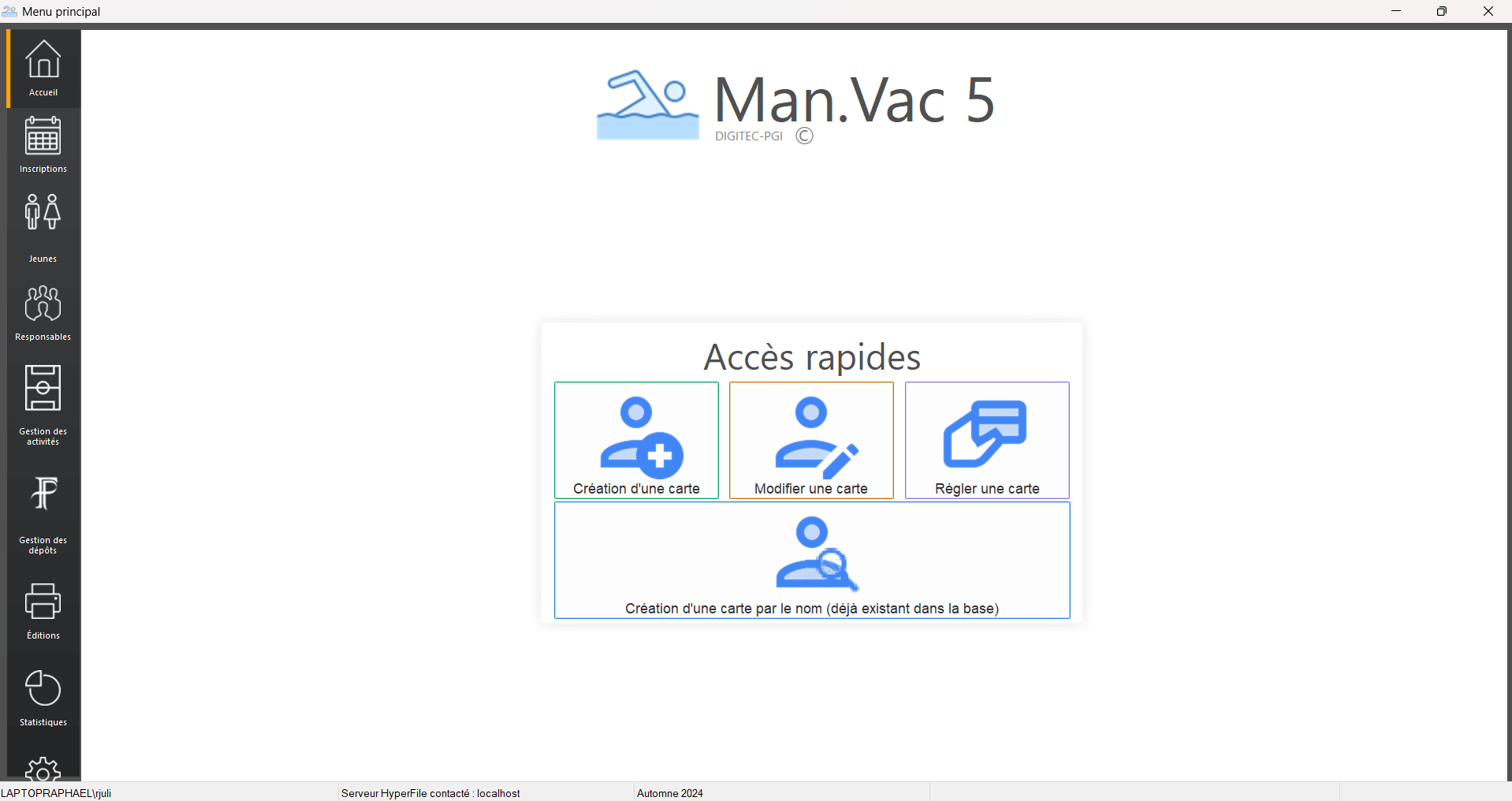Interface Logiciel ManVac