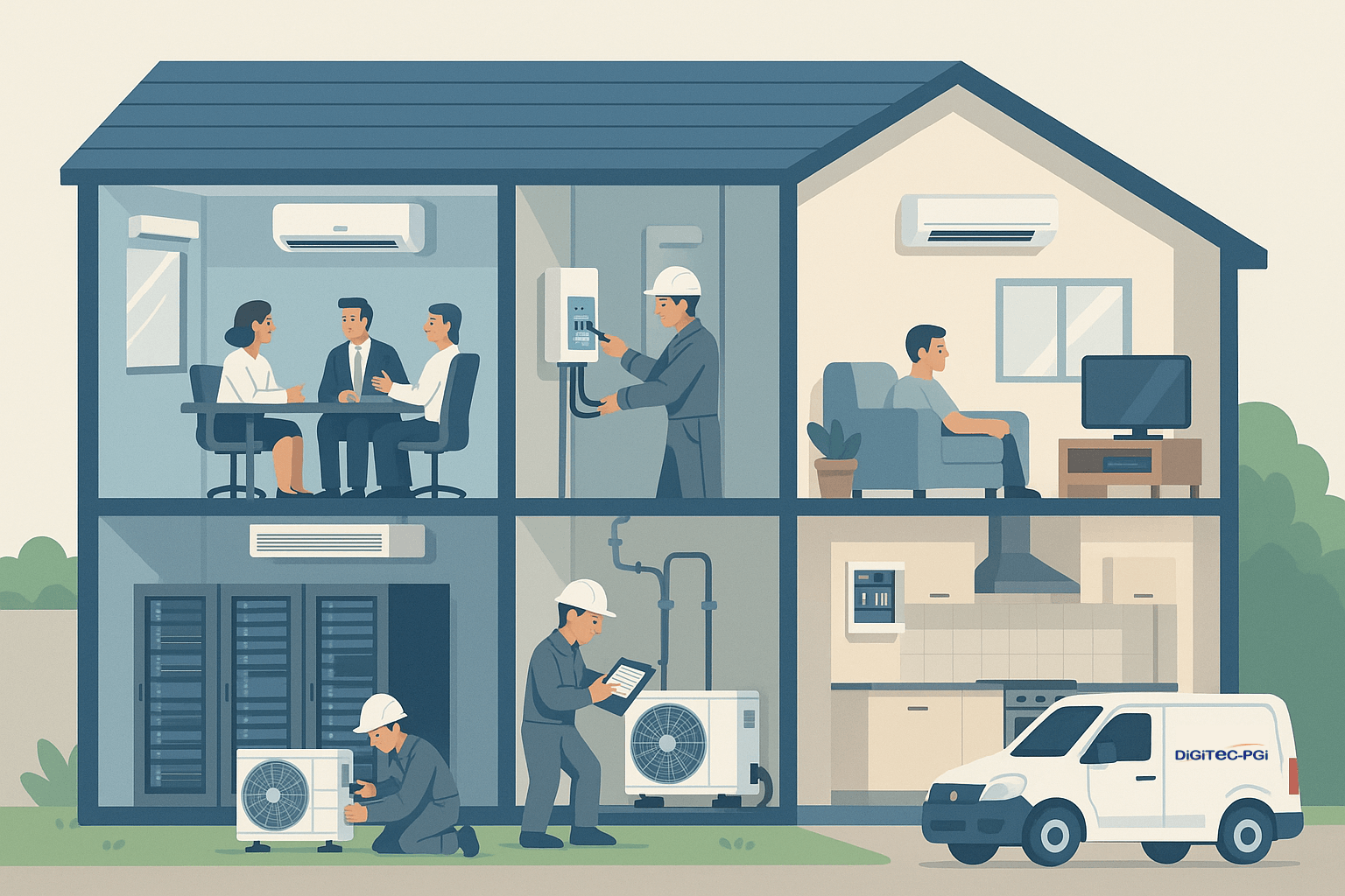 Installation de climatisation professionnelle